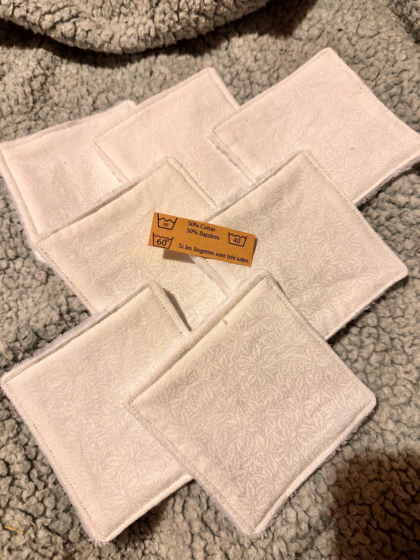 Lingettes lavables bambou