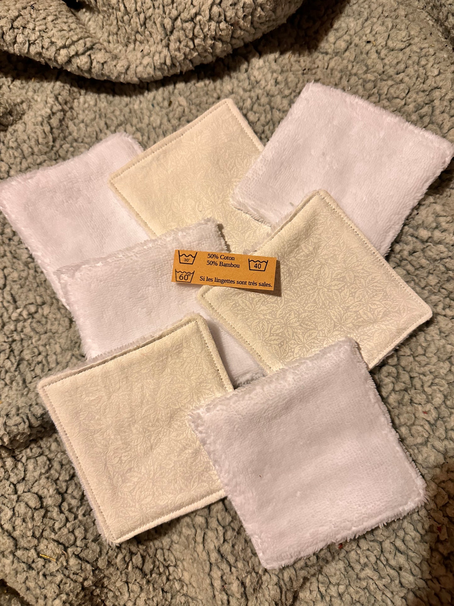 Lingettes lavables bambou