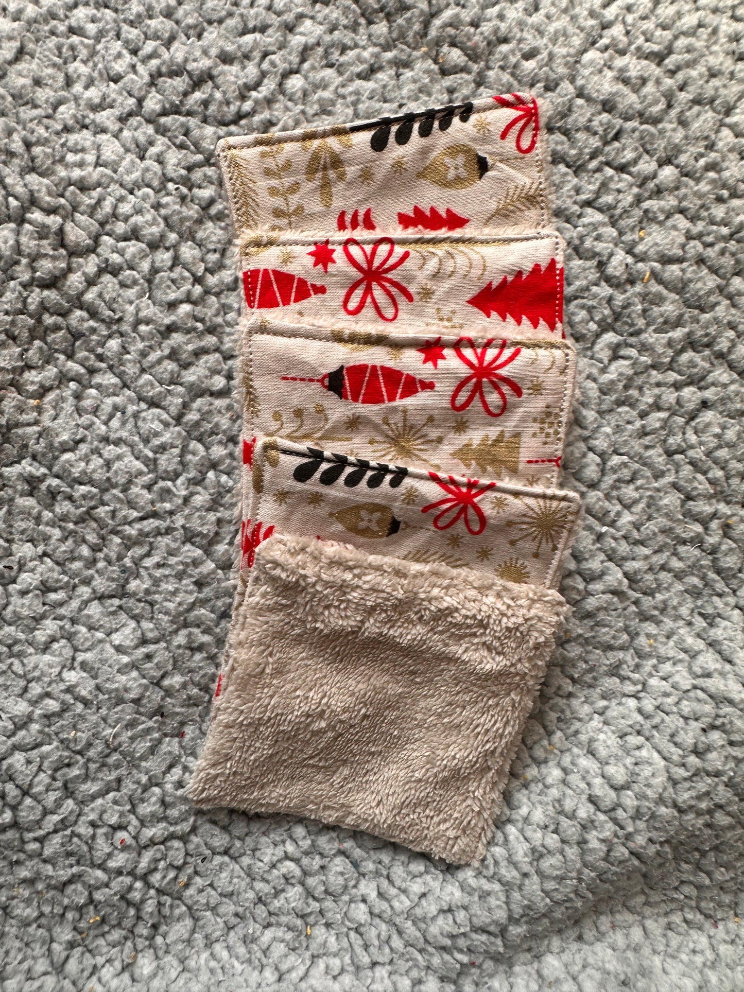 Lingettes lavables bambou Édition Noël