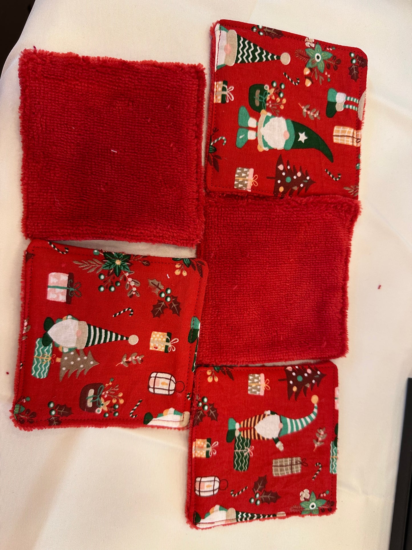 Lingettes lavables bambou Édition Noël