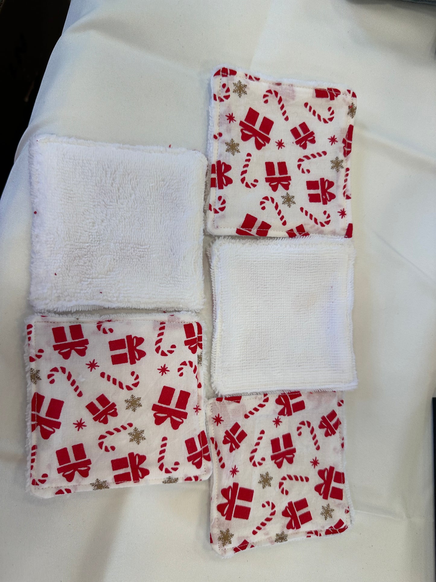 Lingettes lavables bambou Édition Noël