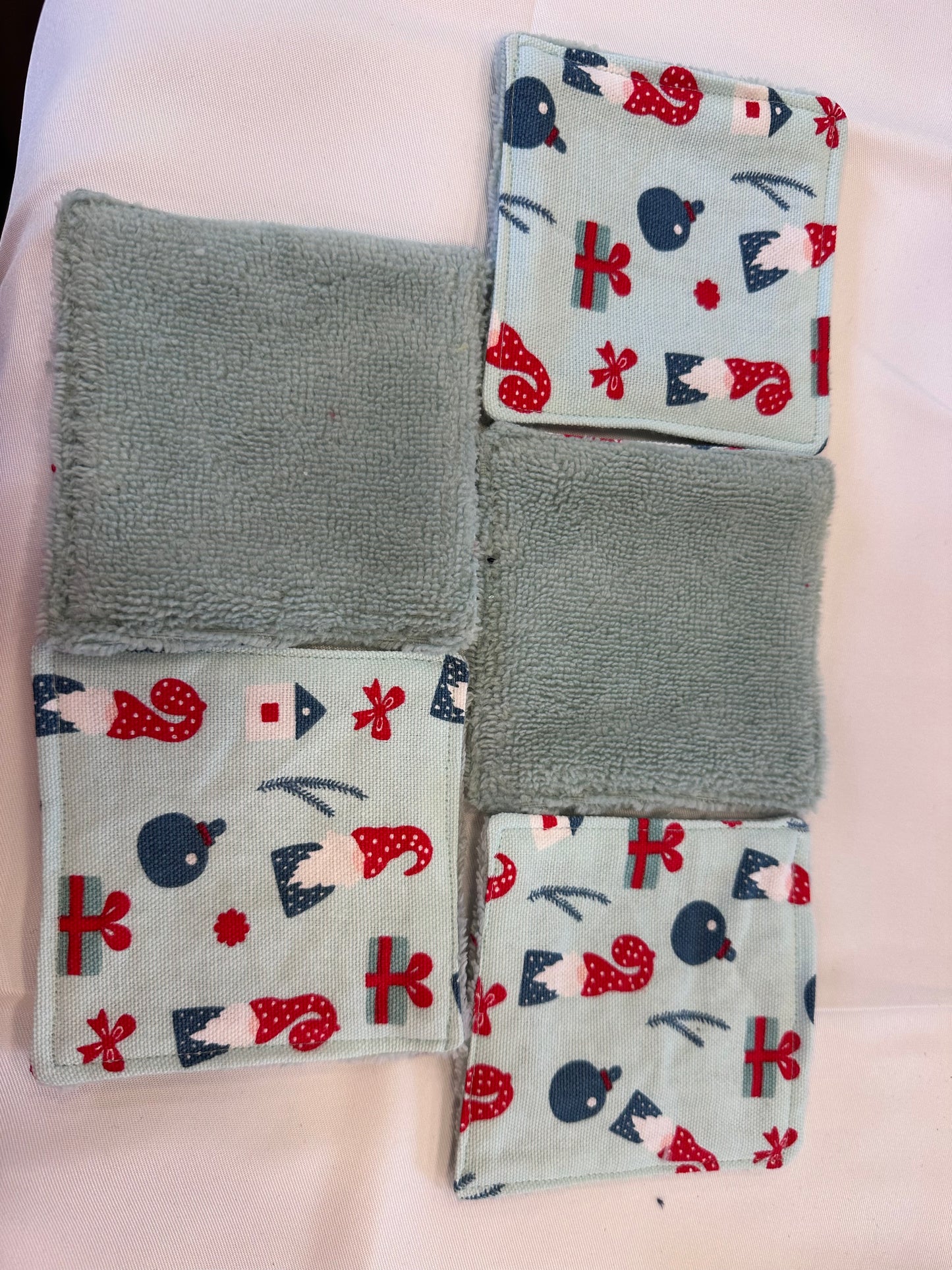 Lingettes lavables bambou Édition Noël