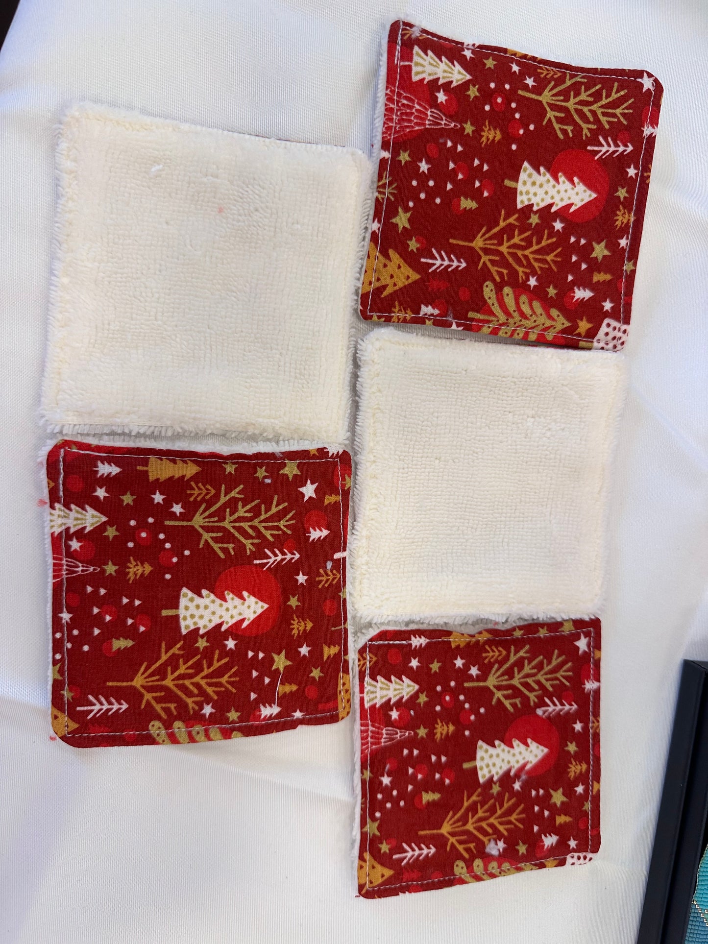 Lingettes lavables bambou Édition Noël