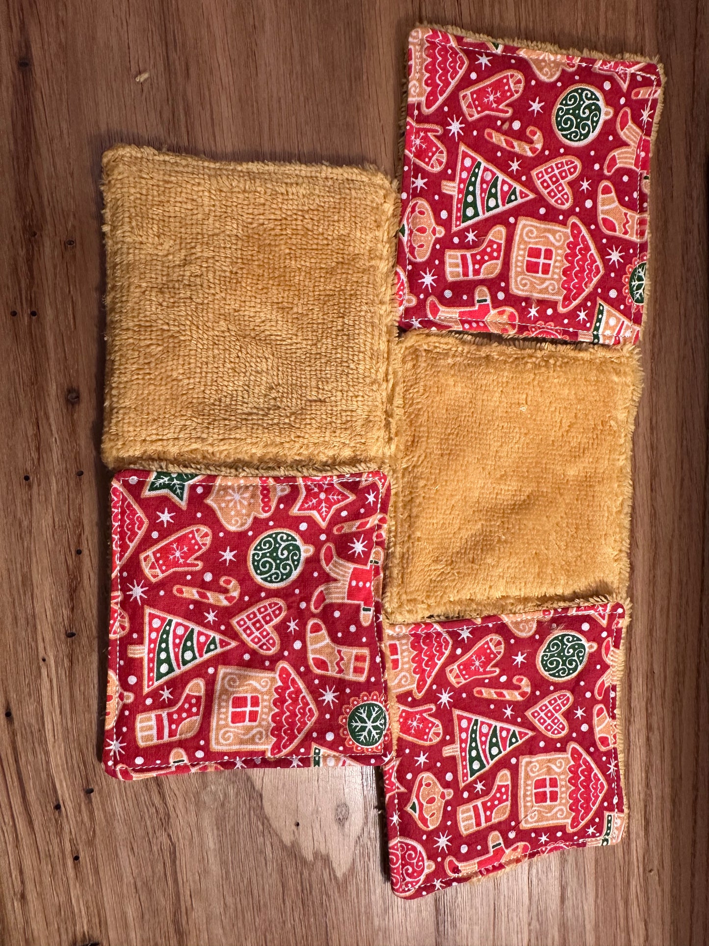 Lingettes lavables bambou Édition Noël