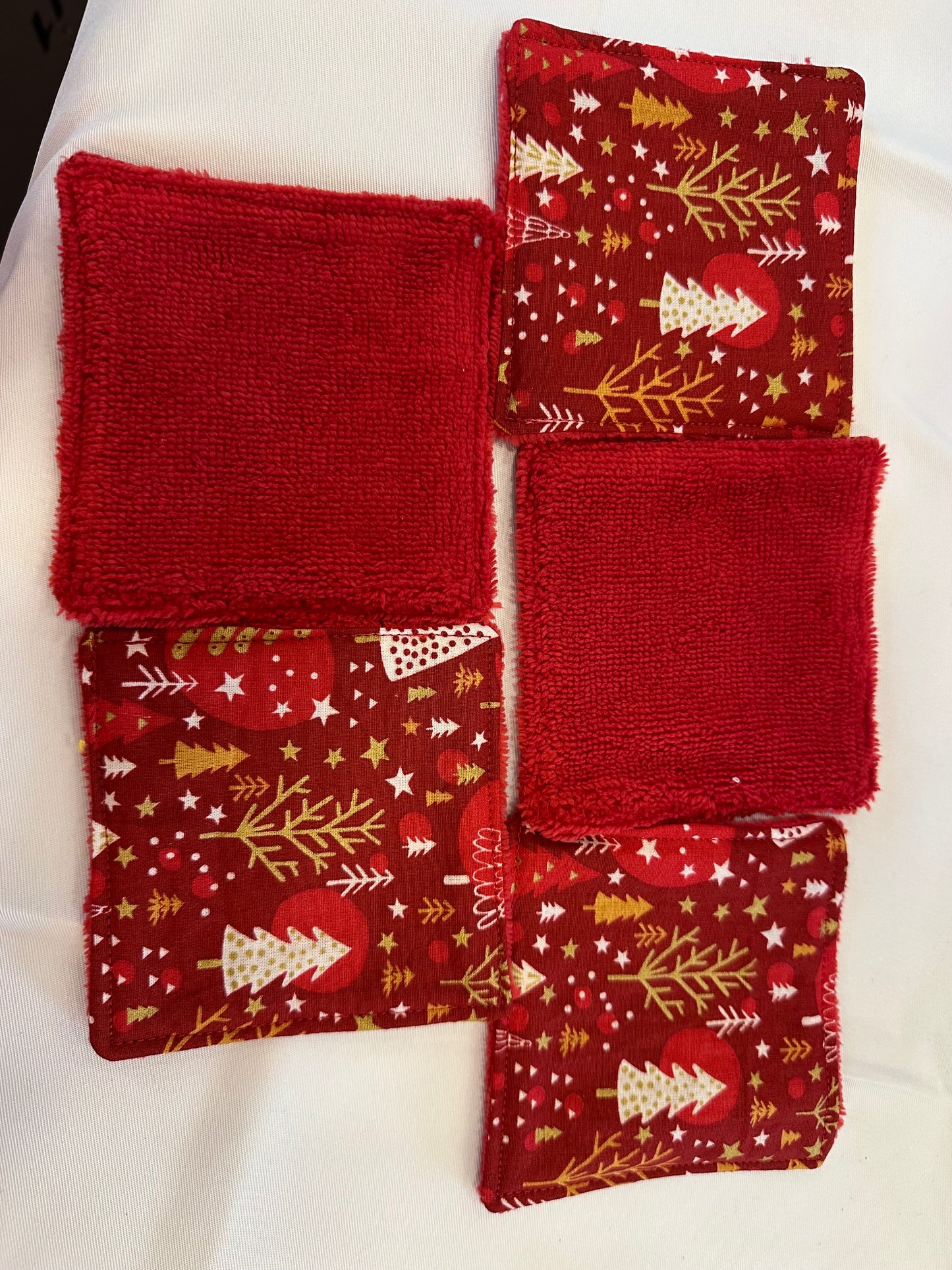 Lingettes lavables bambou Édition Noël