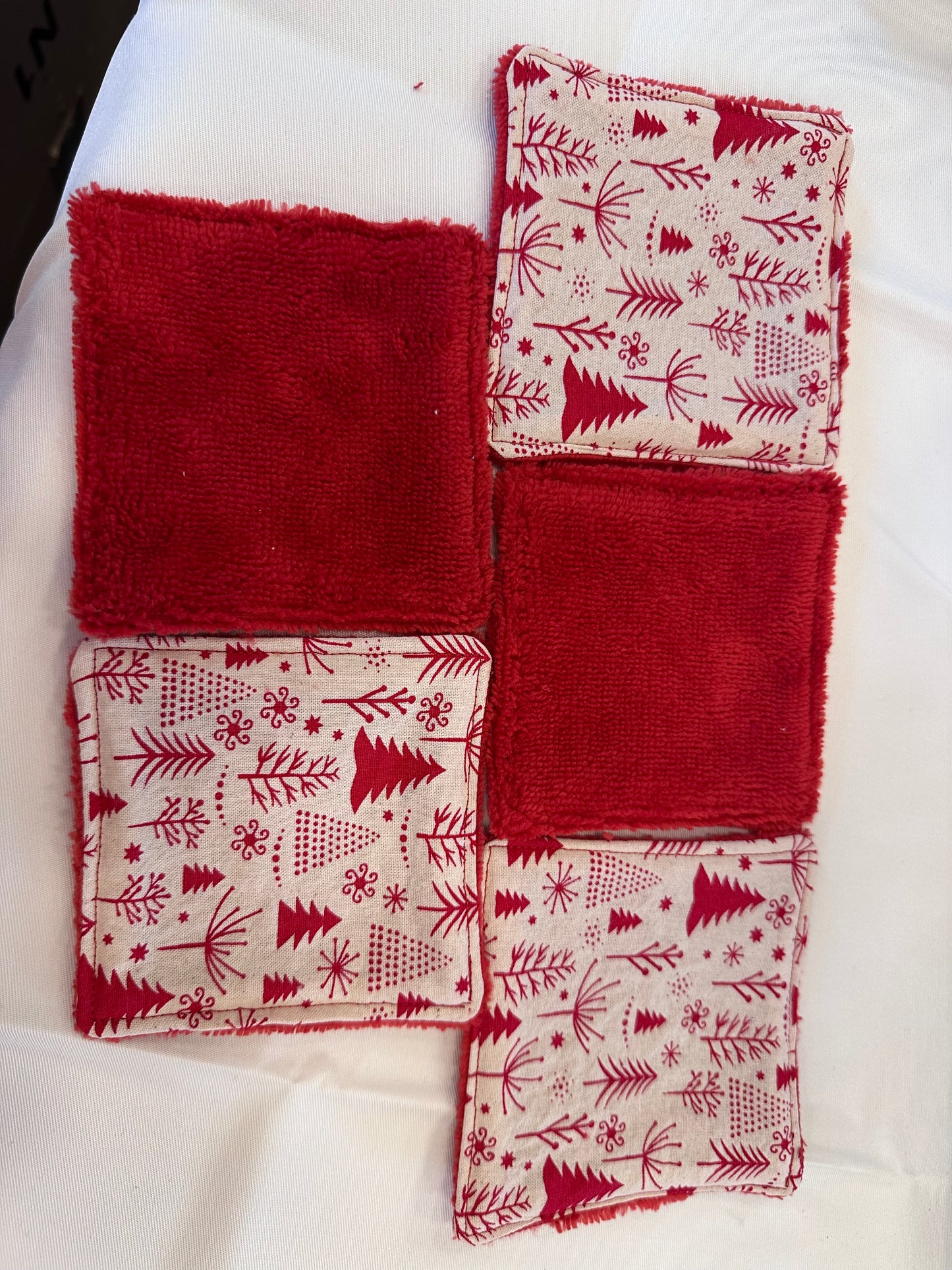 Lingettes lavables bambou Édition Noël