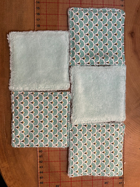 Lingettes lavables bambou éventail